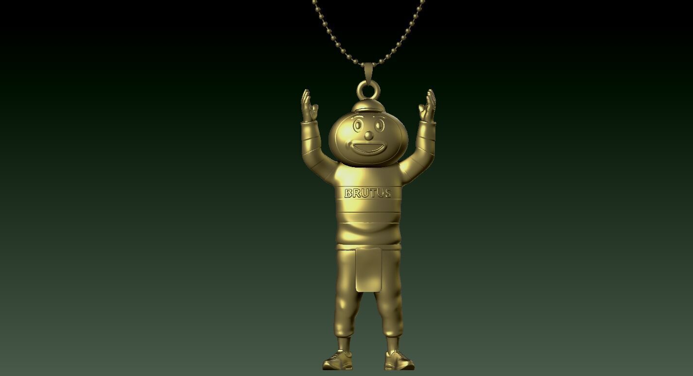 Necklaces OHIO STATE UNIVERSITY - Hanging Figurine - 3D print 3D print model_2