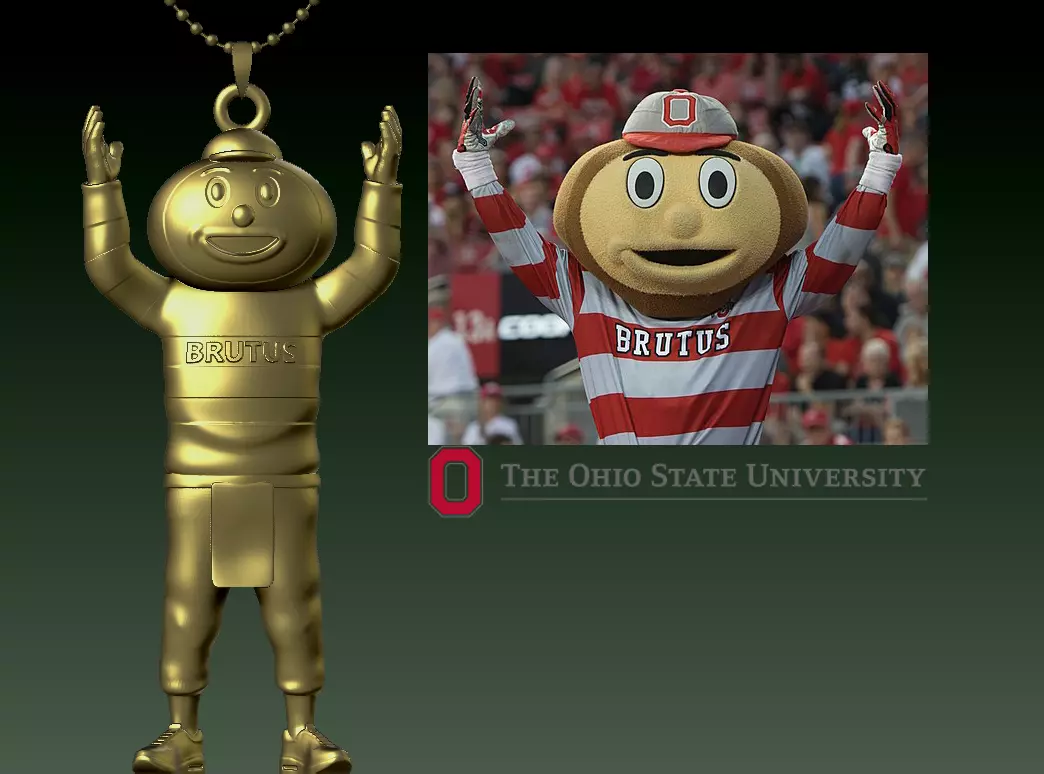 Necklaces OHIO STATE UNIVERSITY - Hanging Figurine - 3D print 3D print model_0