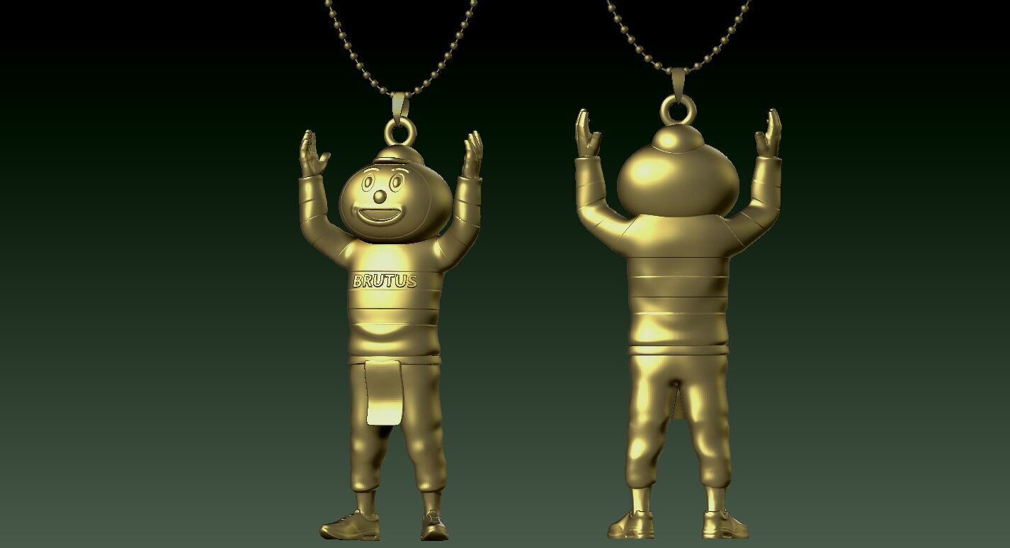 Necklaces OHIO STATE UNIVERSITY - Hanging Figurine - 3D print 3D print model_3