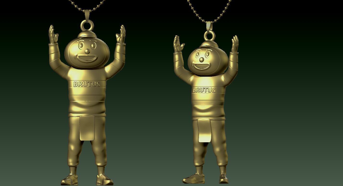 Necklaces OHIO STATE UNIVERSITY - Hanging Figurine - 3D print 3D print model_1