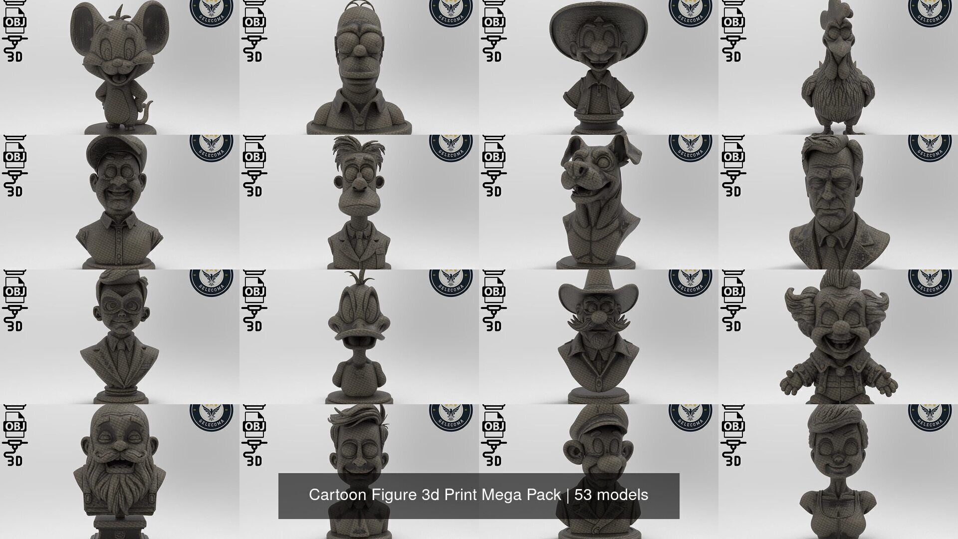 Cartoon Figure 3d Print Mega Pack 3D Model Collection_4