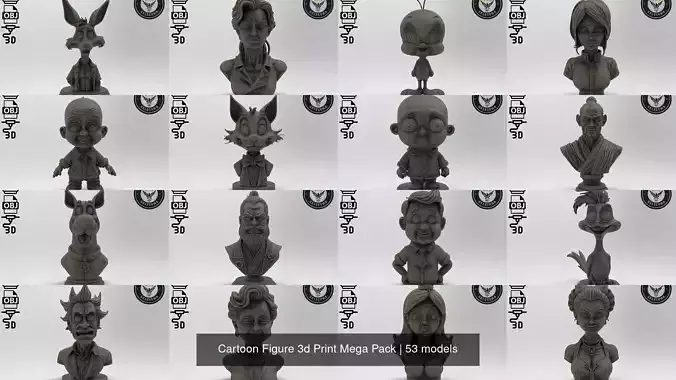 Cartoon Figure 3d Print Mega Pack