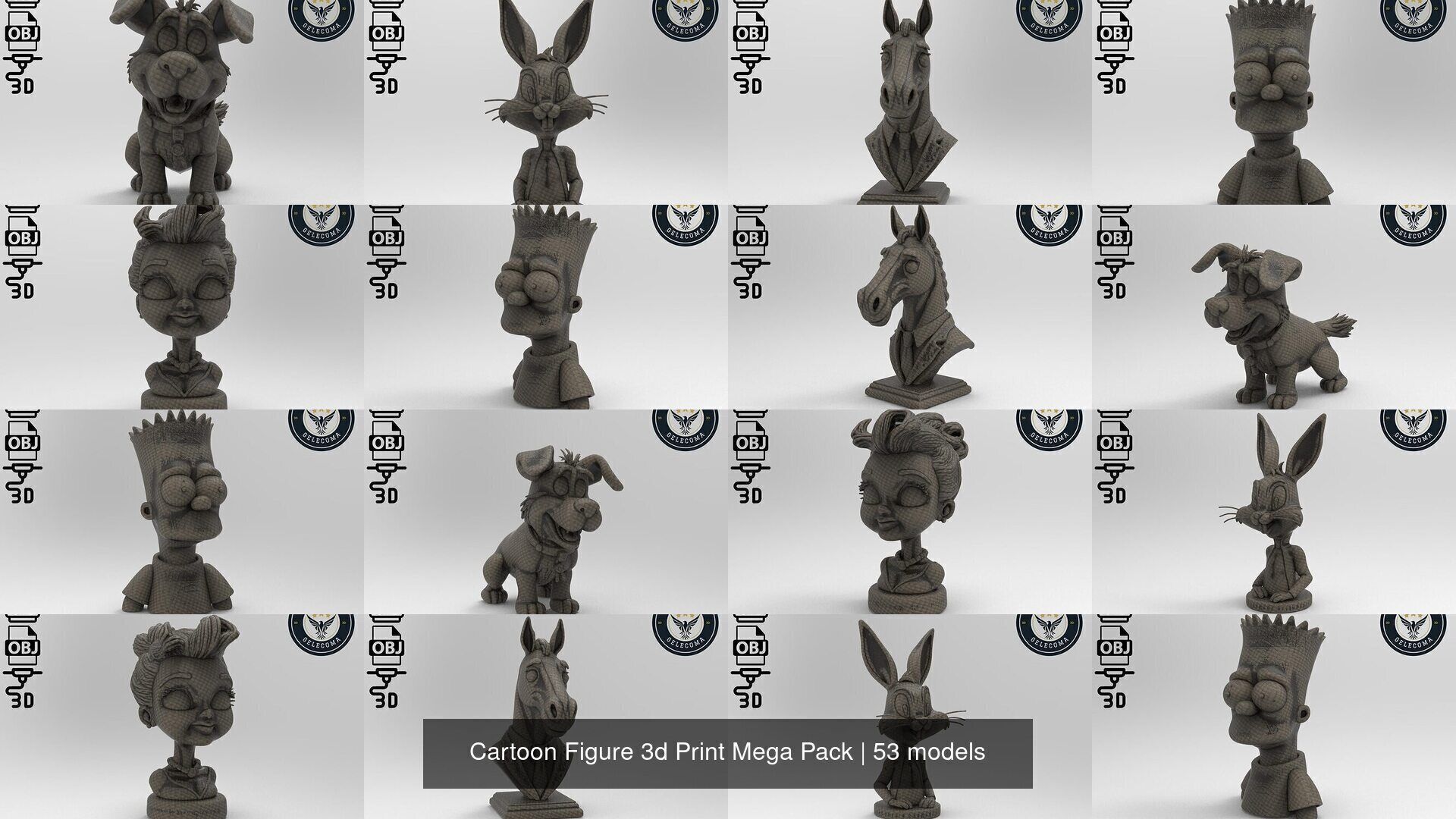 Cartoon Figure 3d Print Mega Pack 3D Model Collection_6