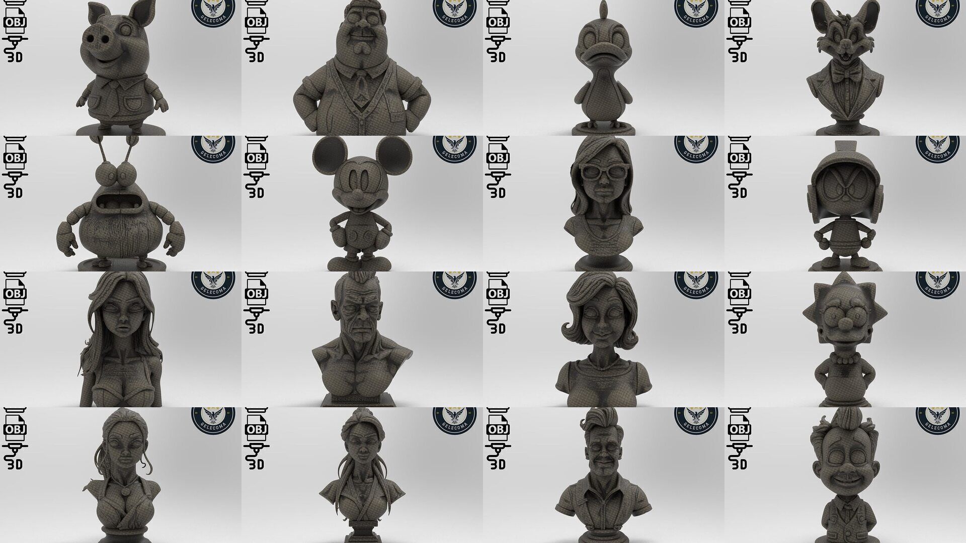 Cartoon Figure 3d Print Mega Pack 3D Model Collection_1
