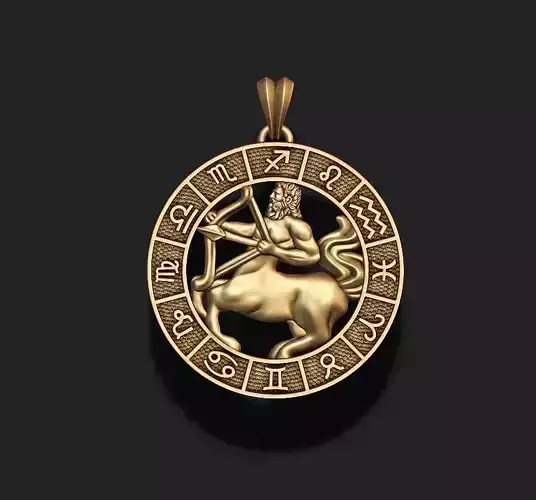 zodiac Sagittarius lite pendant