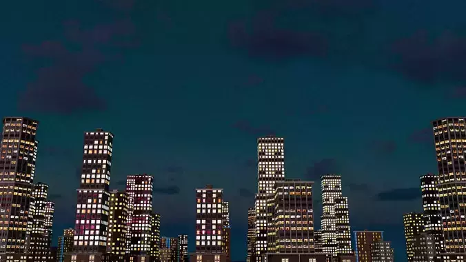 Low Poly City Building Set