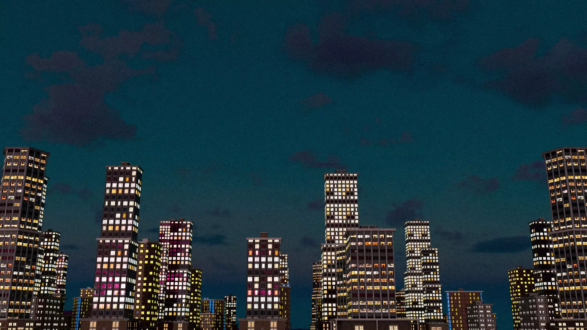 Low Poly City Building Set Free low-poly 3D model_0