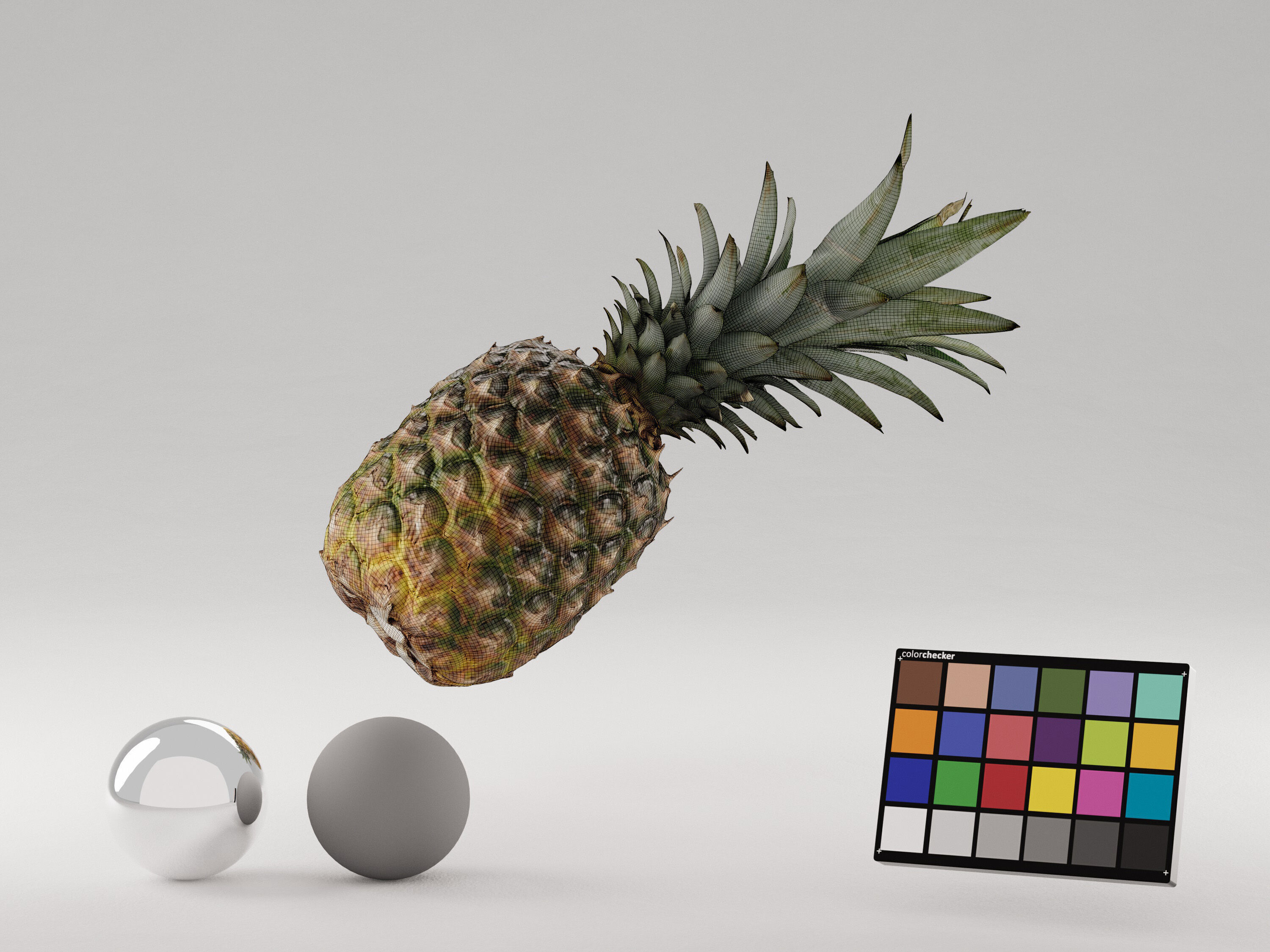 Pineapple Fruit 3D model_8