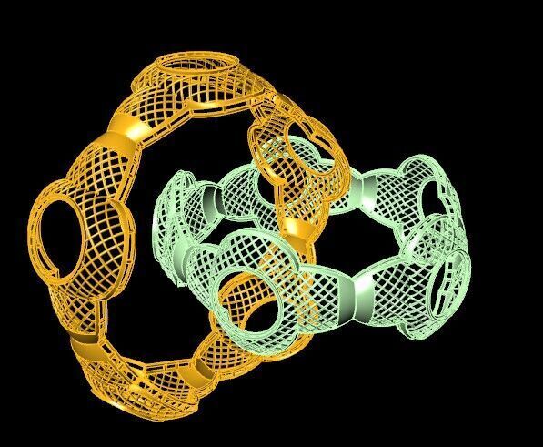 1106 Curvilinear Open Mesh Bangle 60MM-14gm 3D print model_2