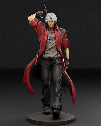 Dante Devil May Cry Netflix Anime 3D print model