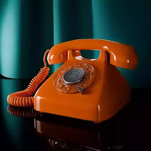 Retro Rotary Telephone-Vintage 3D Model  Low-poly 3D model