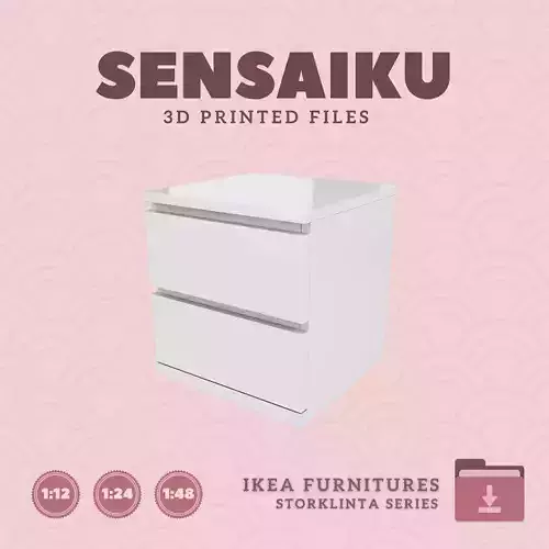 STORKLINTA Nightstand V2 for Mini Dollhouse - IKEA - 3D Print 3D print model