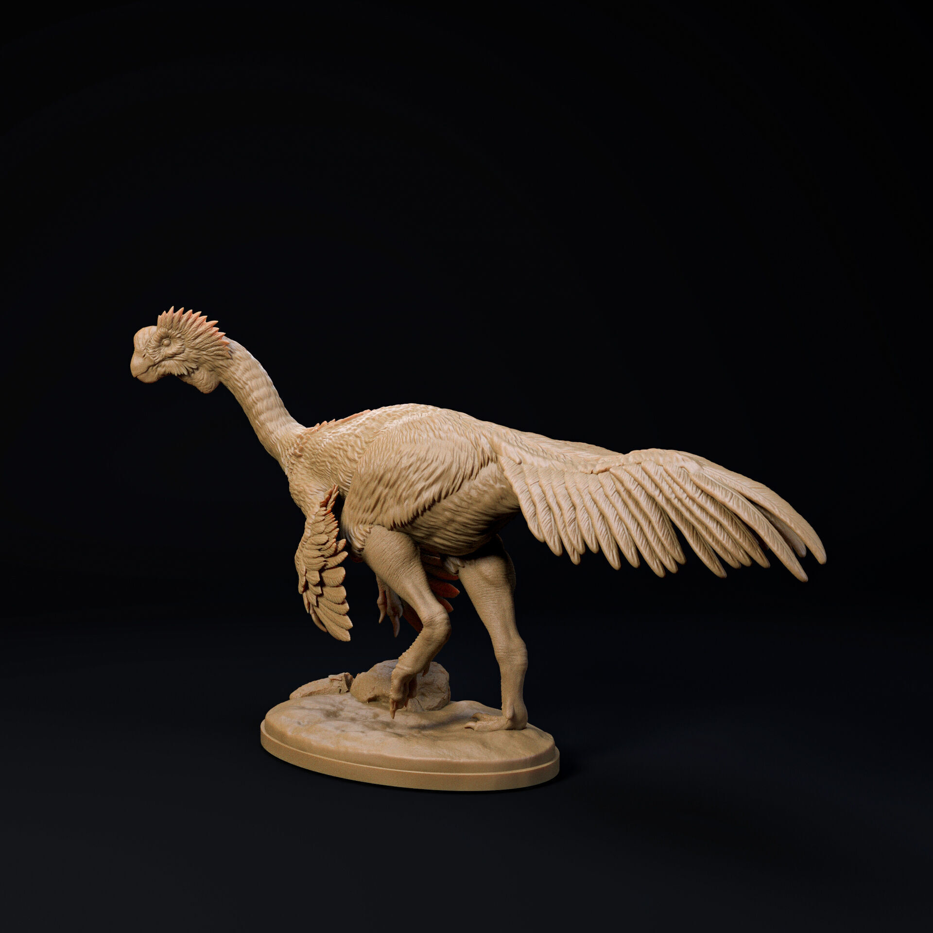 Gigantoraptor 1-35 scale pre-supported dinosaur 3D print model_1