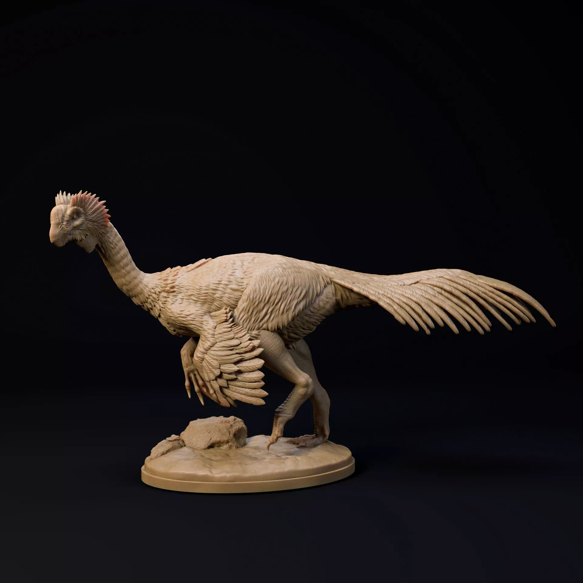 Gigantoraptor 1-35 scale pre-supported dinosaur 3D print model_0