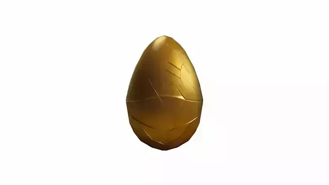 Colorful Easter Golden Egg With A Shining Golden Egg