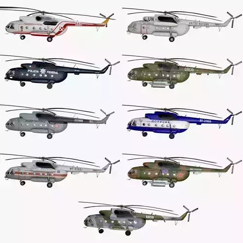Helicopters Mil Mi-8 Collection 