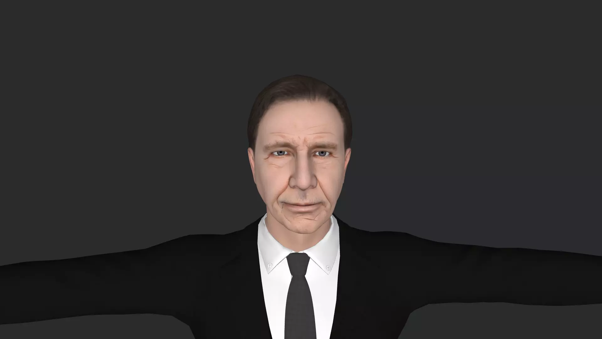 Harrison Ford-V2 Hyper Realistic Full Body Rigged 3D Character 3D model_0