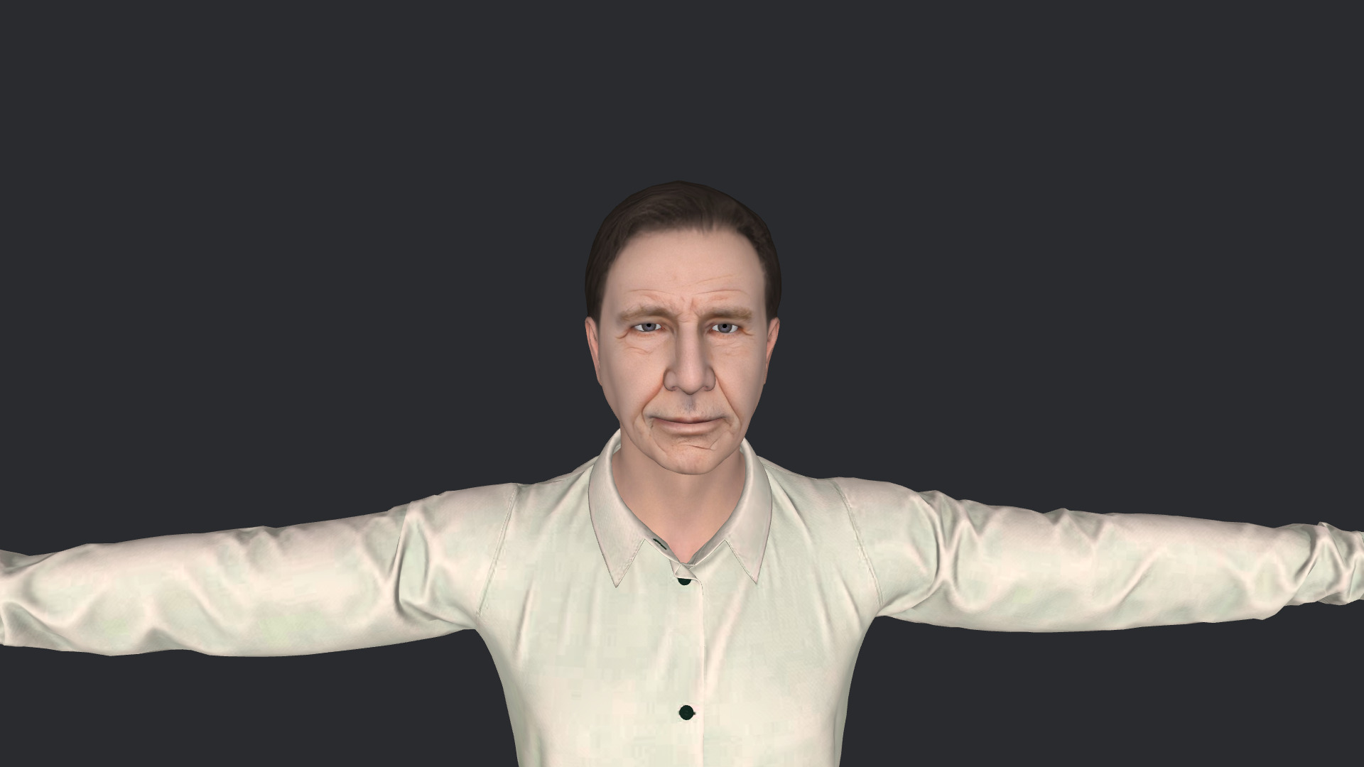 Harrison Ford-V2 Hyper Realistic Full Body Rigged 3D Character 3D model_10