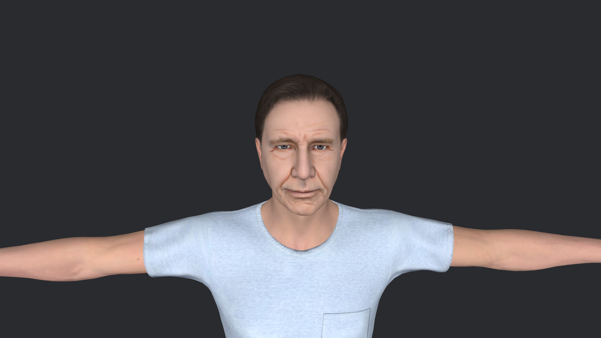 Harrison Ford-V2 Hyper Realistic Full Body Rigged 3D Character 3D model_5