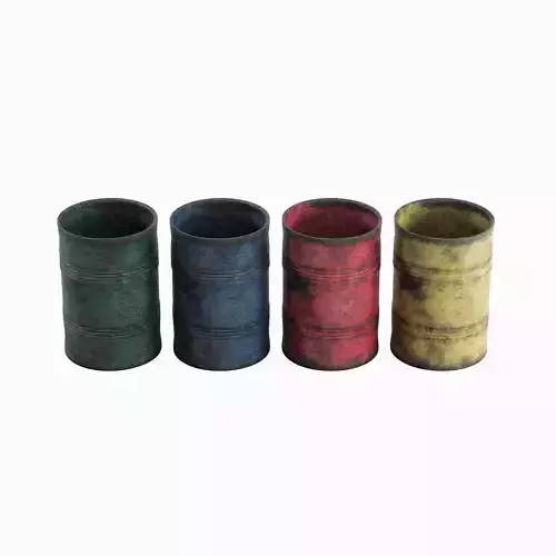 Used Steel Barrel Set B 3D model