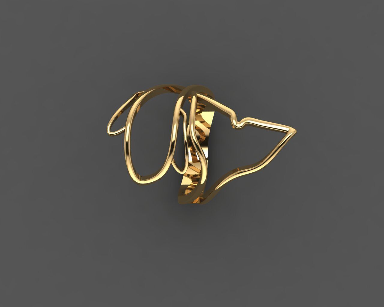 Women Ring 3D print model_3