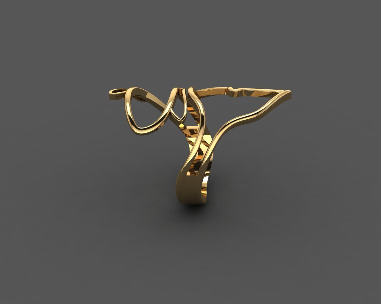Women Ring 3D print model_4