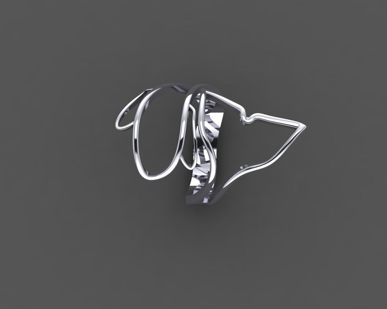 Women Ring 3D print model_11