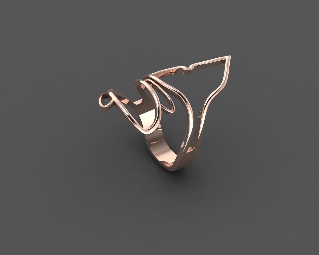 Women Ring 3D print model_20