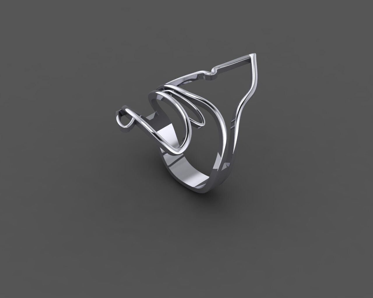 Women Ring 3D print model_13