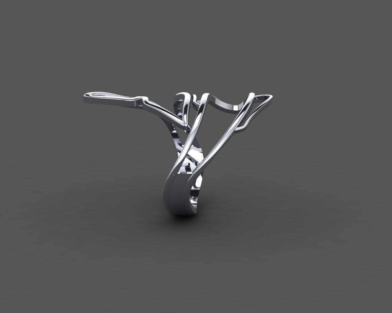 Women Ring 3D print model_9