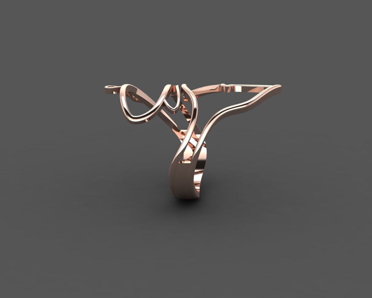 Women Ring 3D print model_17
