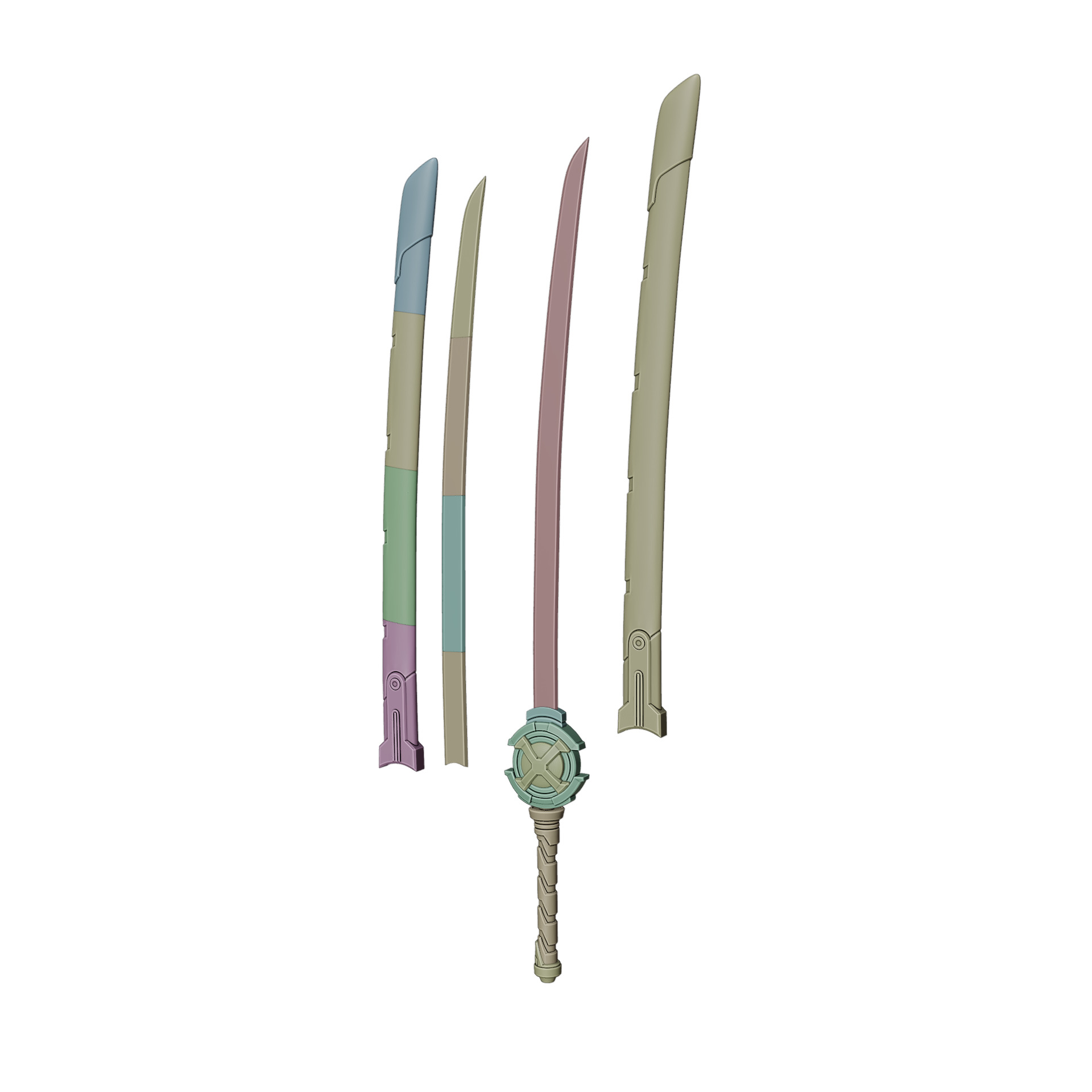 Psylocke Retro X Uniform Cosplay Kanata 3D print model_9