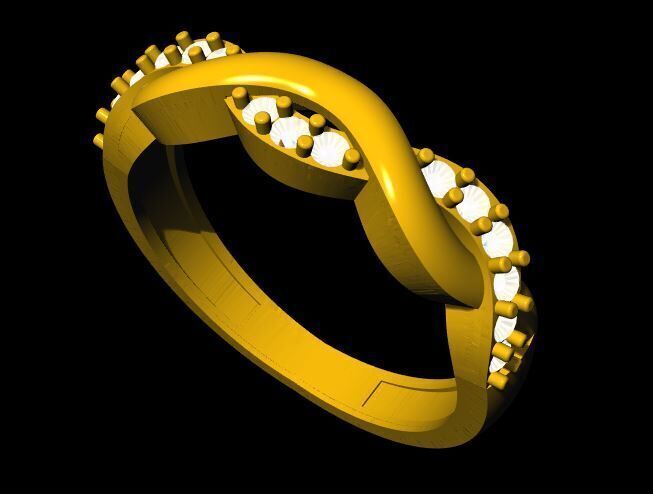 daimond ring 3dm file 3D print model_1