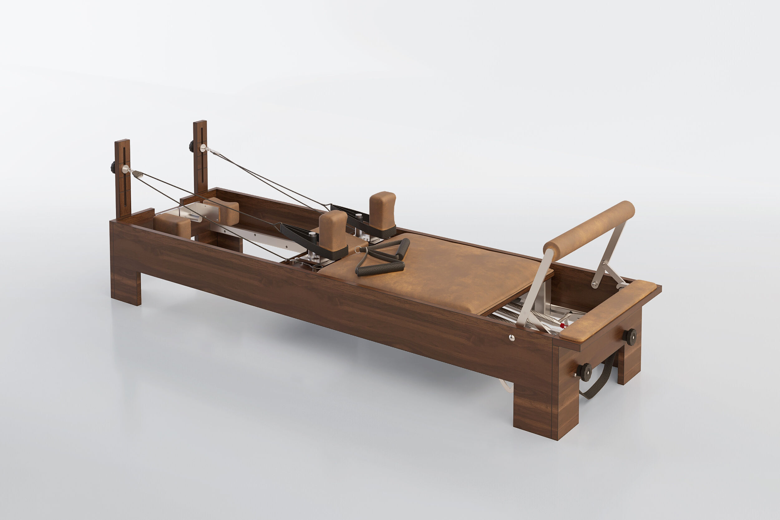 Pilates Reformer Machine - High-End 3D model_1