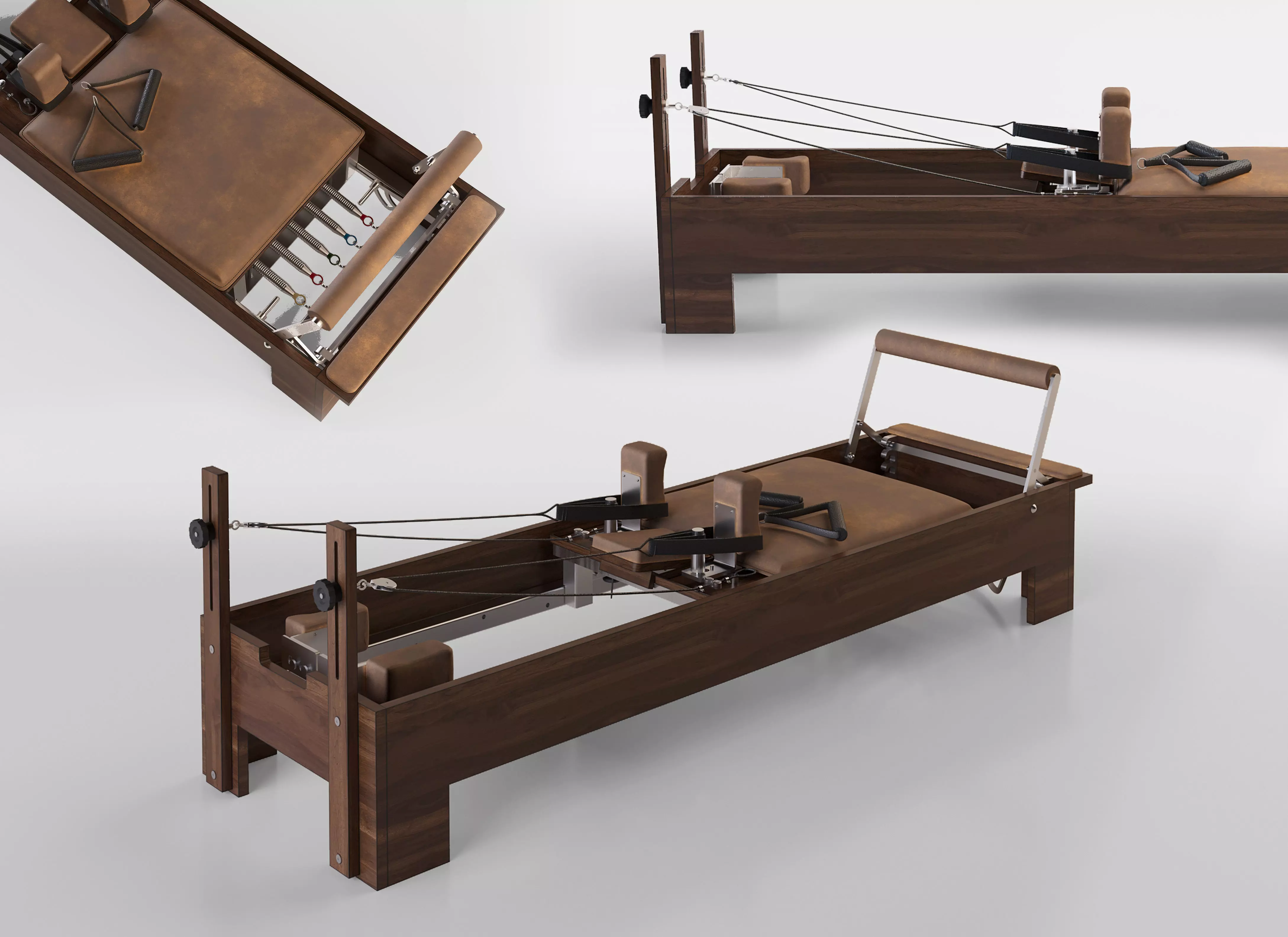 Pilates Reformer Machine - High-End 3D model_0