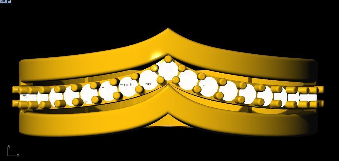 chevron ring 3dm file 3D print model_1