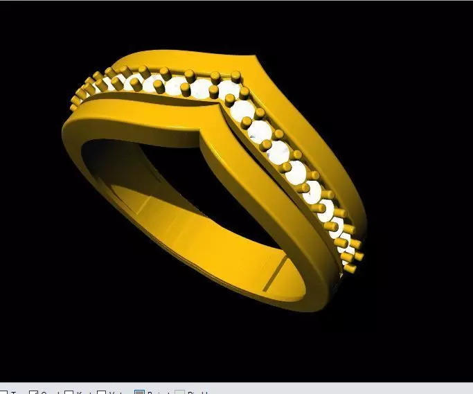 chevron ring 3dm file 3D print model_0