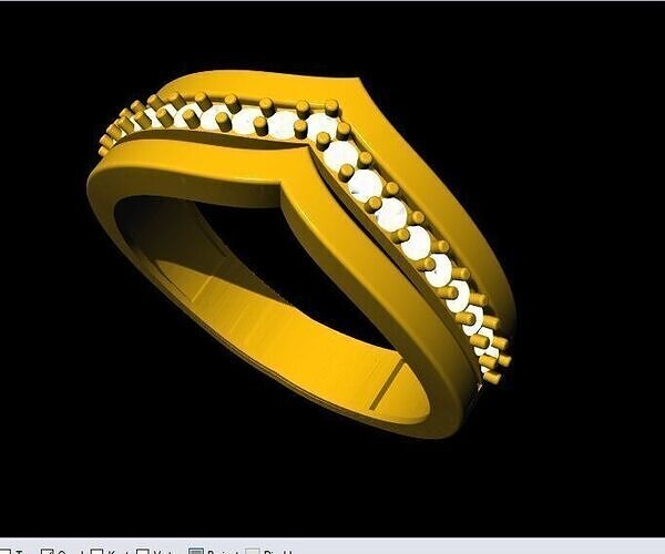 chevron ring 3dm file 3D print model