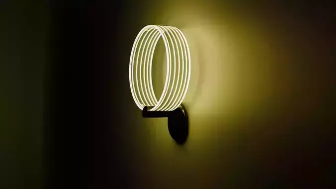 Wall Sconce Ring Acrylic Light Bedside Lamp Decorative Lighting