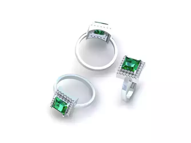 EMLR-004 PRINCESS FANCY DIAMOND RING    