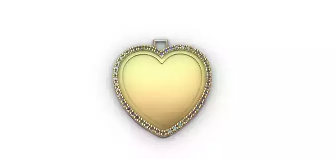 dije- colgante corazon para retrato -v- 3D print model