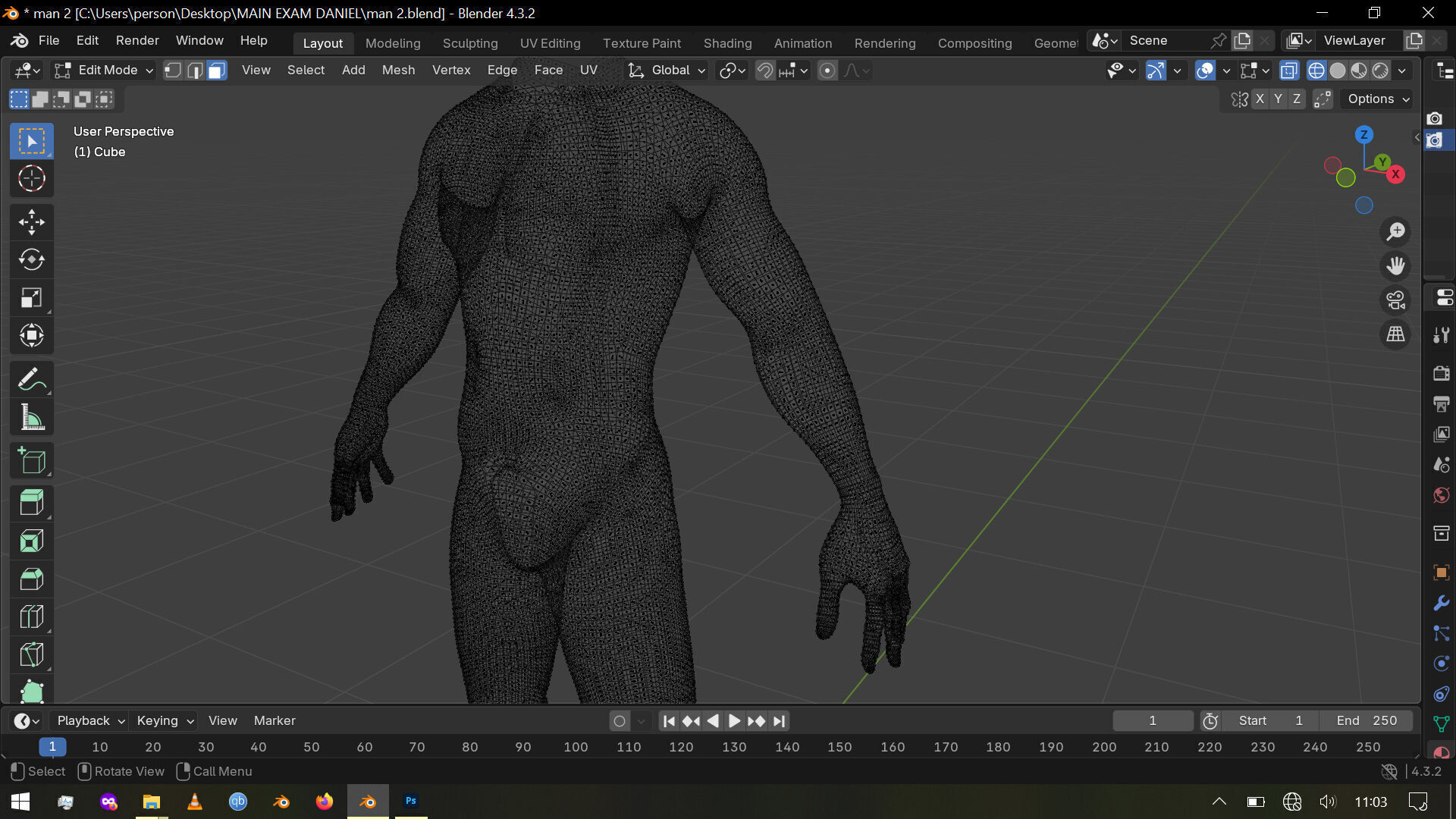 Human Male Model Free 3D model_4