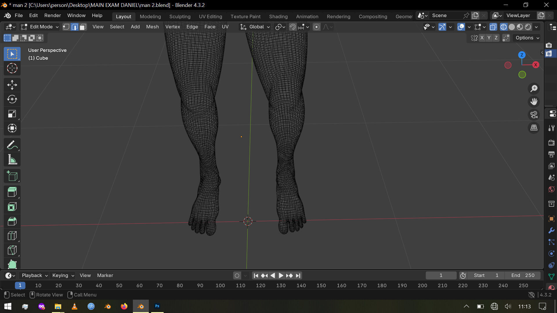 Human Male Model Free 3D model_2