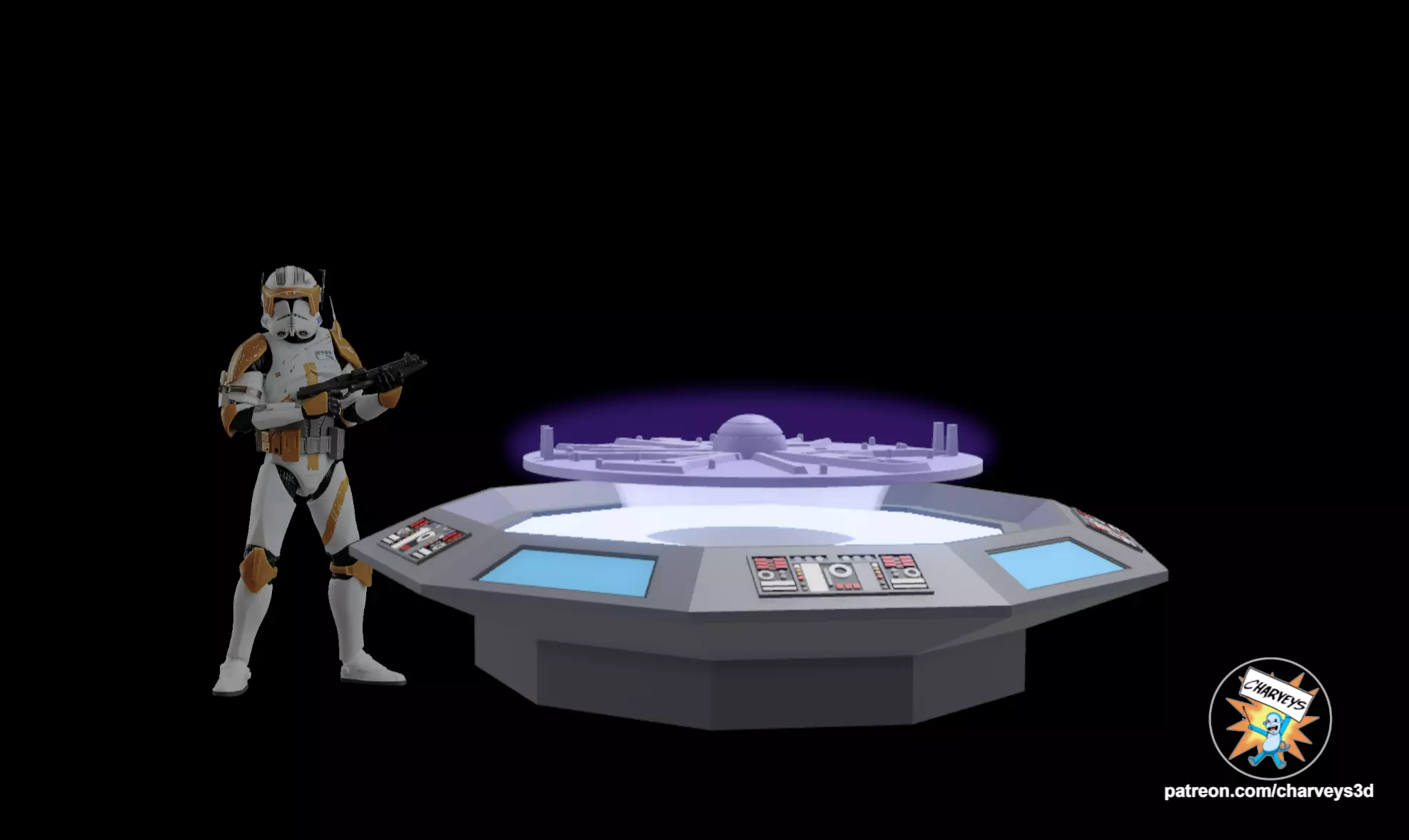 Star Wars Anaxes Holo Table for action figures 3D print model