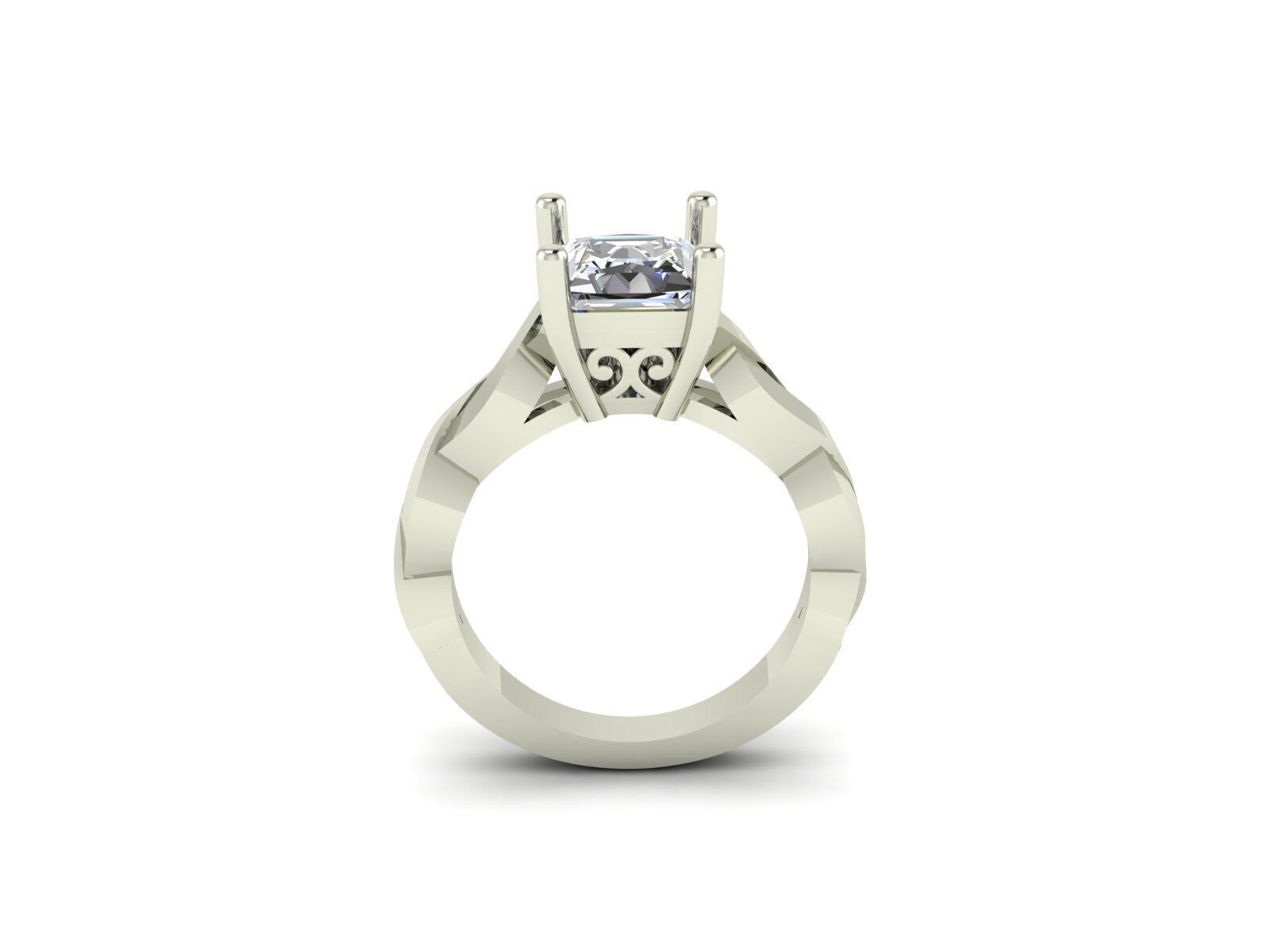 Engagement Ring 3D print model_2