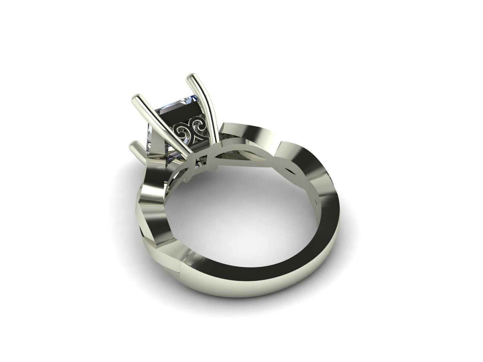 Engagement Ring 3D print model_4