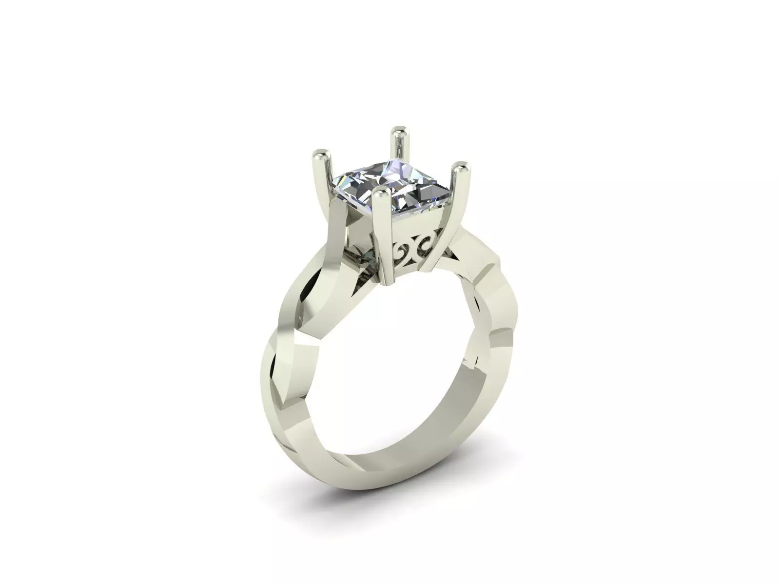 Engagement Ring 3D print model_0