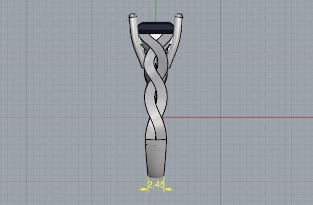 Engagement Ring 3D print model_7