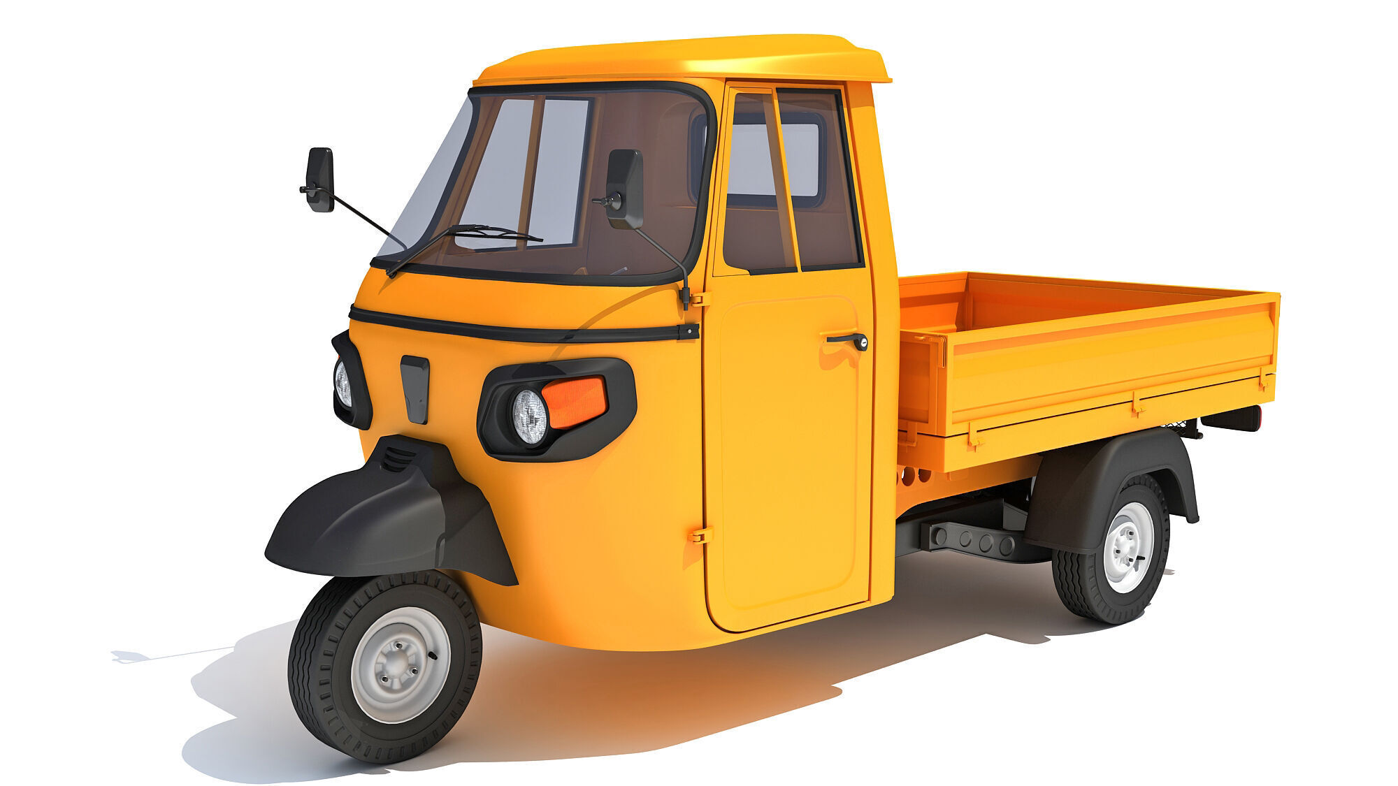 3 Wheeler Mini Tuk Tuk Pick Up 3D model_14