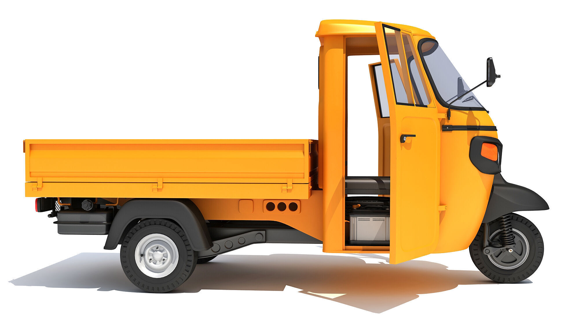 3 Wheeler Mini Tuk Tuk Pick Up 3D model_16